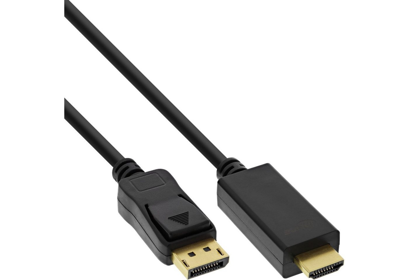 INTOS ELECTRONIC AG InLine® DisplayPort zu HDMI Konverter Kabel, 4K/60Hz schwarz, 0,5m Computer-Kabel von INTOS ELECTRONIC AG