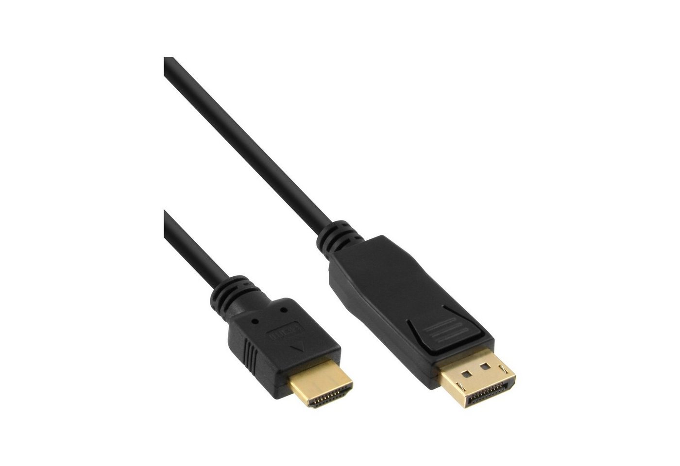 INTOS ELECTRONIC AG InLine® DisplayPort zu HDMI Konverter Kabel, schwarz, 0,3m Computer-Kabel von INTOS ELECTRONIC AG