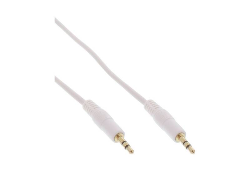 INTOS ELECTRONIC AG InLine® Klinke Kabel, 3,5mm Stecker / Stecker, Stereo, weiß / gold, 1m Audio-Kabel von INTOS ELECTRONIC AG