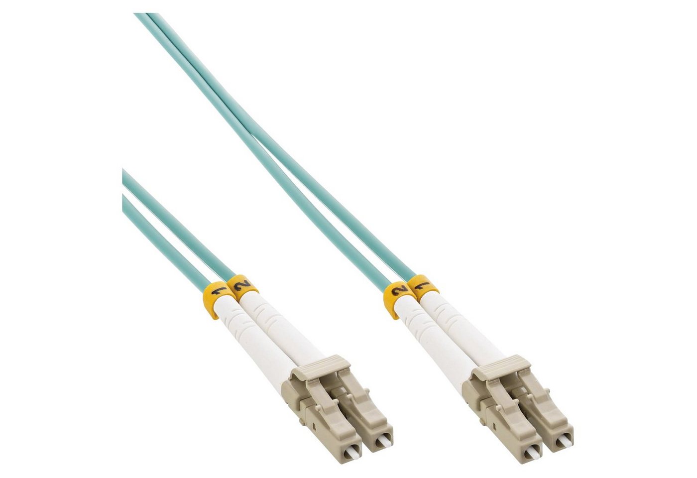 INTOS ELECTRONIC AG InLine® LWL Duplex Kabel, LC/LC, 50/125µm, OM3, 1m LAN-Kabel von INTOS ELECTRONIC AG