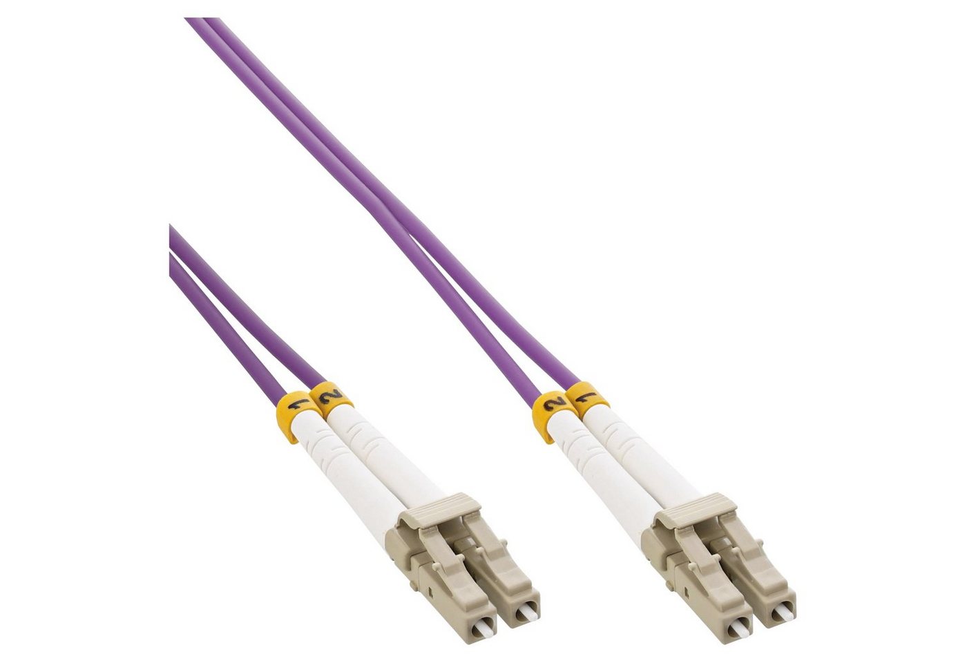 INTOS ELECTRONIC AG InLine® LWL Duplex Kabel, LC/LC, 50/125µm, OM4, 15m LAN-Kabel von INTOS ELECTRONIC AG