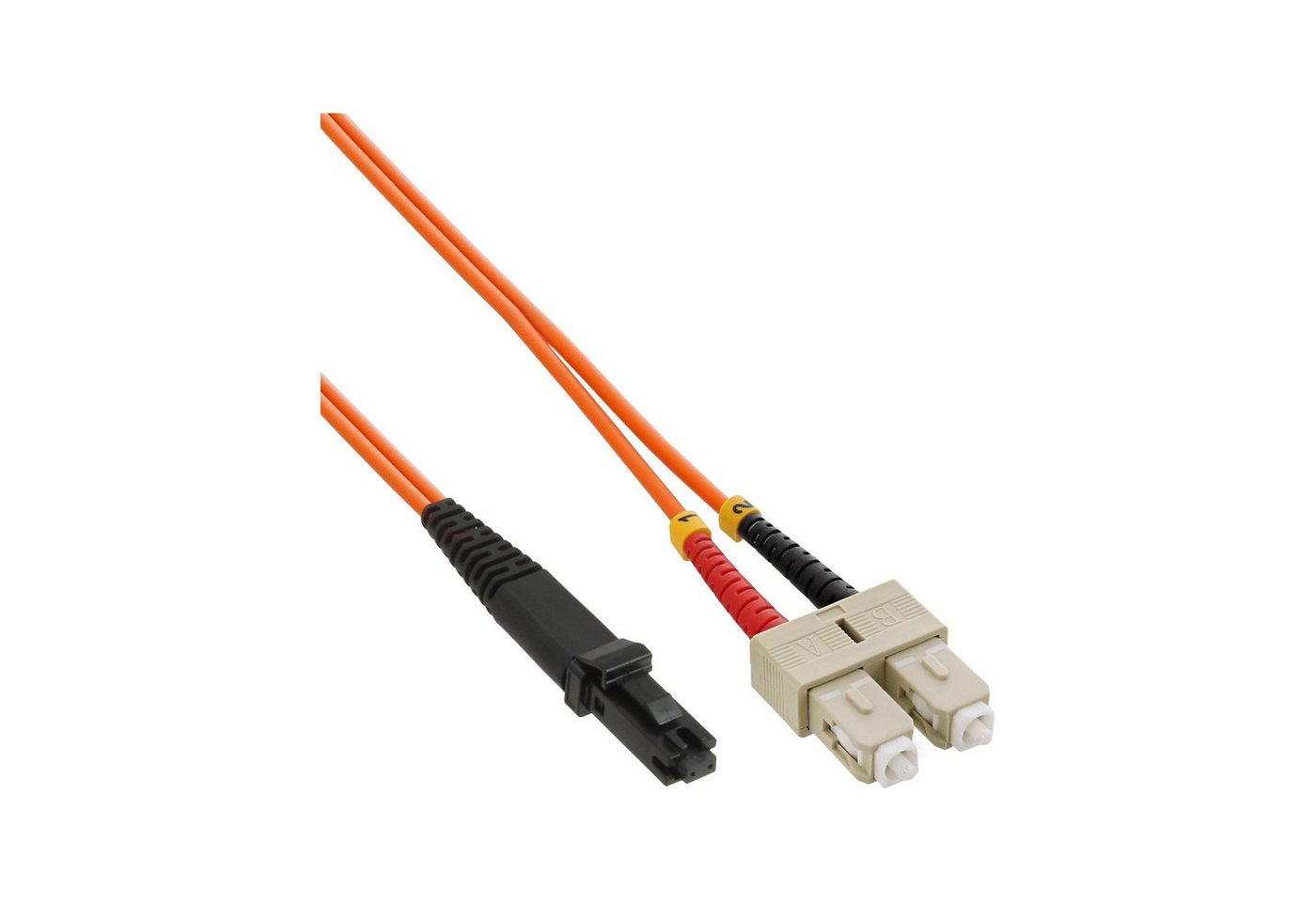 INTOS ELECTRONIC AG InLine® LWL Duplex Kabel, MTRJ/SC, 50/125µm, OM2, 3m LAN-Kabel von INTOS ELECTRONIC AG