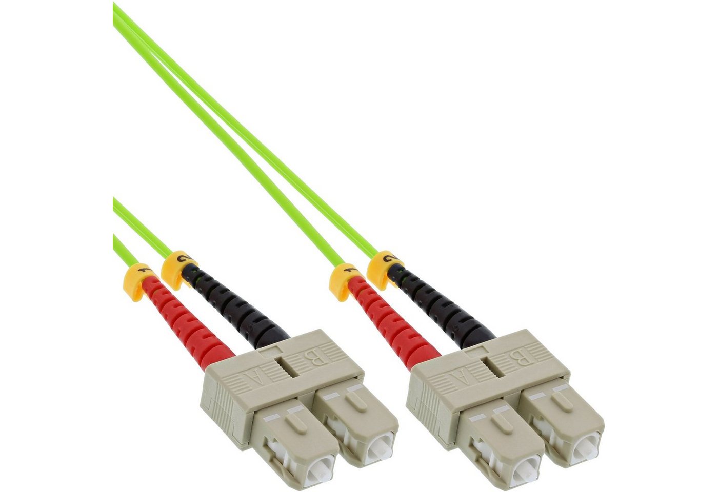 INTOS ELECTRONIC AG InLine® LWL Duplex Kabel, SC/SC, 50/125µm, OM5, 0,5m LAN-Kabel von INTOS ELECTRONIC AG