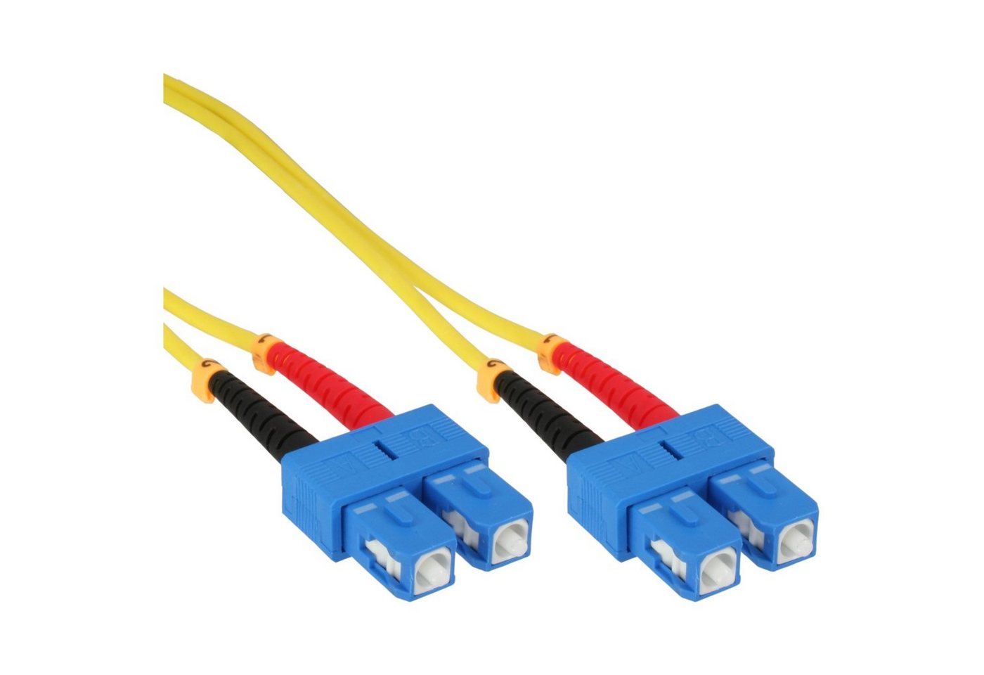 INTOS ELECTRONIC AG InLine® LWL Duplex Kabel, SC/SC, 9/125µm, OS2, 2m LAN-Kabel von INTOS ELECTRONIC AG