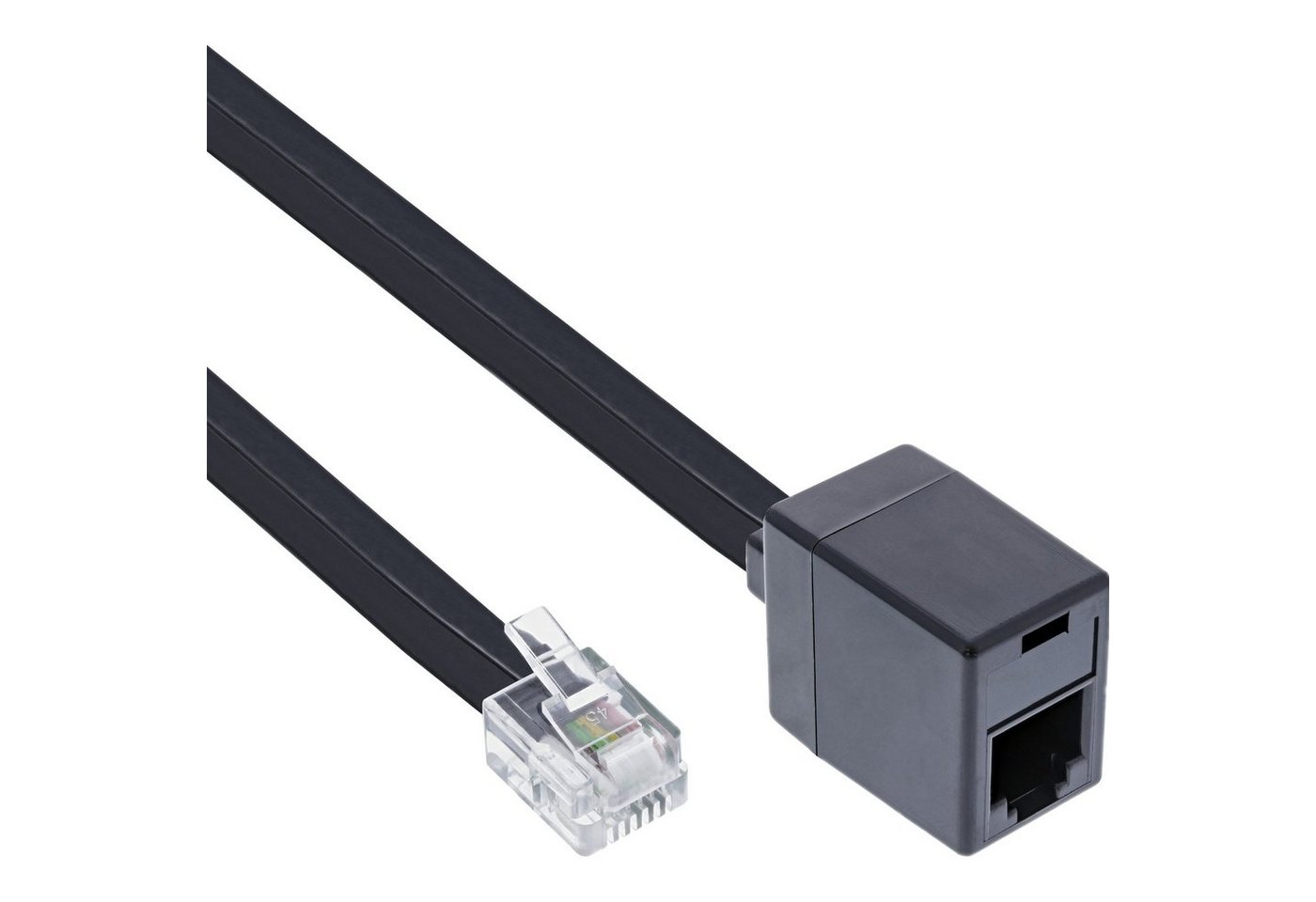 Inline InLine® Modular Verlängerung, RJ12 Stecker / Buchse, 10m Telefonkabel von Inline