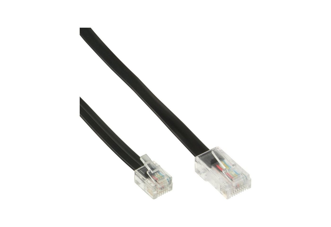 Inline InLine® Modularkabel, RJ45 zu RJ12 Stecker / Stecker, 6-adrig, 6m Telefonkabel von Inline