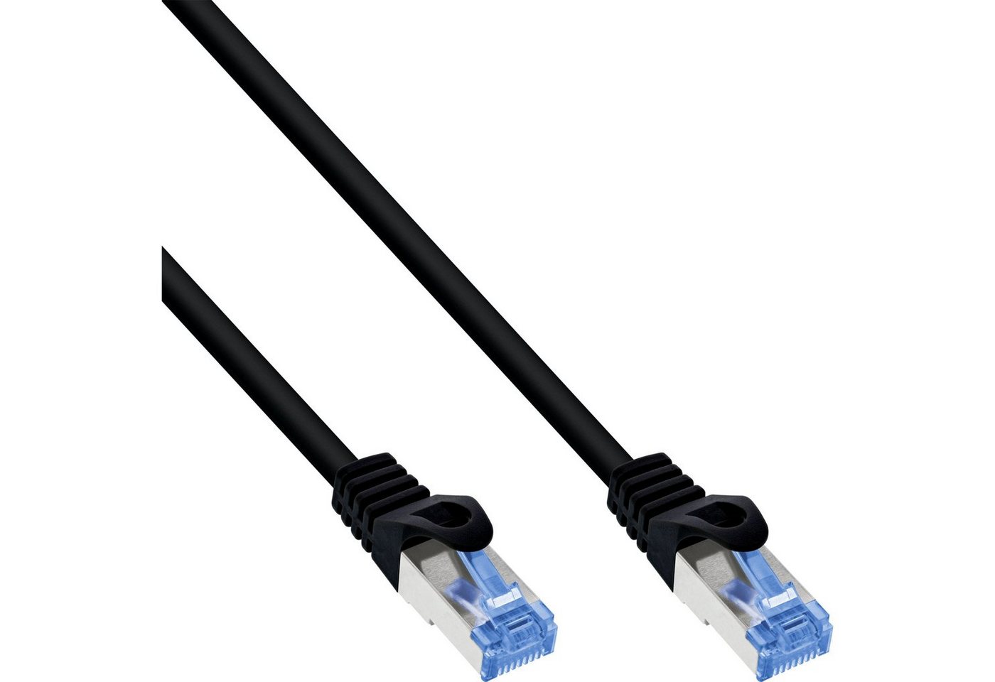 INTOS ELECTRONIC AG InLine® Patchkabel, Cat.6A, S/FTP, TPE flexibel, schwarz, 20m LAN-Kabel von INTOS ELECTRONIC AG