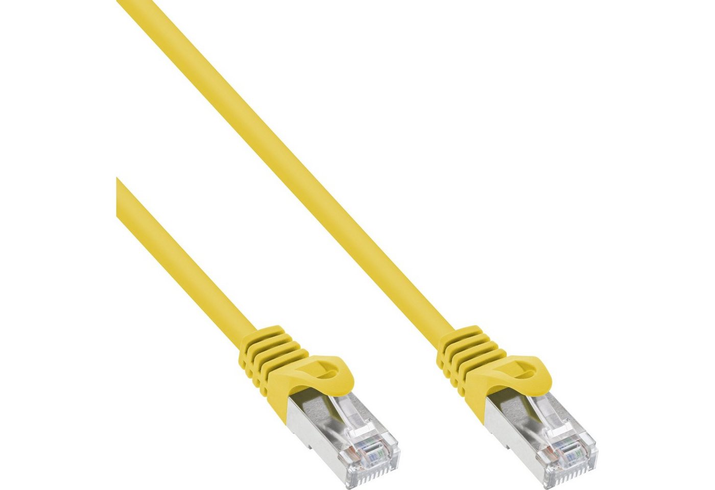 INTOS ELECTRONIC AG InLine® Patchkabel, F/UTP, Cat.5e, gelb, 1m LAN-Kabel von INTOS ELECTRONIC AG