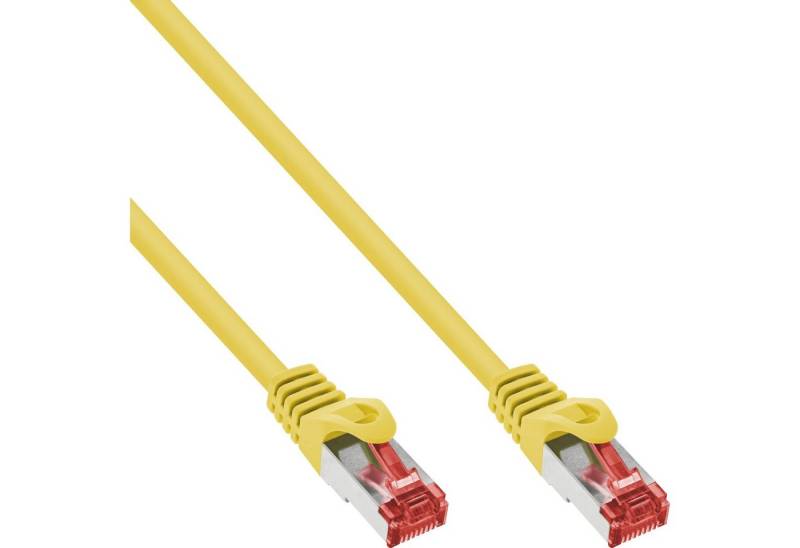 INTOS ELECTRONIC AG InLine® Patchkabel, S/FTP (PiMf), Cat.6, 250MHz, PVC, CCA, gelb, 1m LAN-Kabel von INTOS ELECTRONIC AG