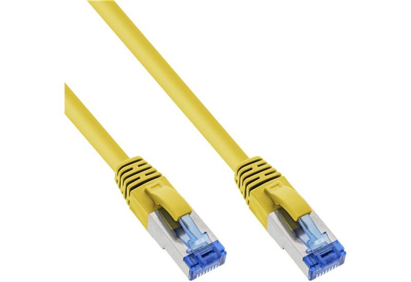 Inline InLine® Patchkabel, S/FTP (PiMf), Cat.6A, halogenfrei, gelb, 0,3m LAN-Kabel von Inline