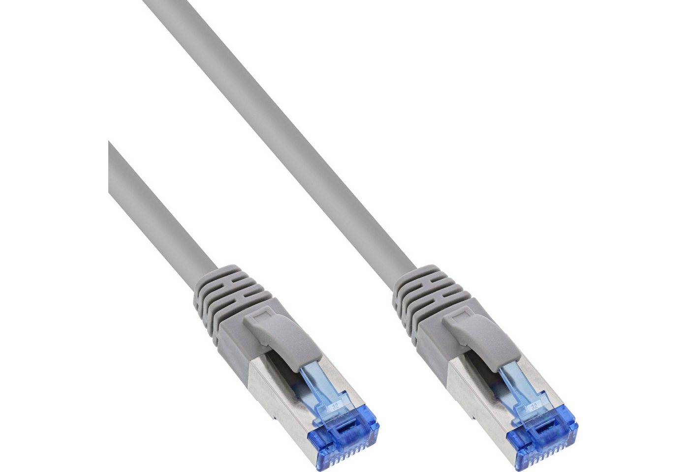 Inline InLine® Patchkabel, S/FTP (PiMf), Cat.6A, halogenfrei, grau, 20m LAN-Kabel von Inline