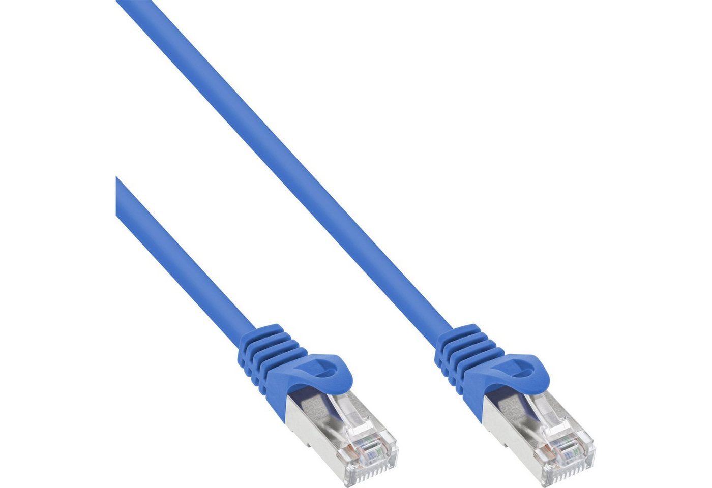 INTOS ELECTRONIC AG InLine® Patchkabel, SF/UTP, Cat.5e, blau, 0,25m LAN-Kabel von INTOS ELECTRONIC AG
