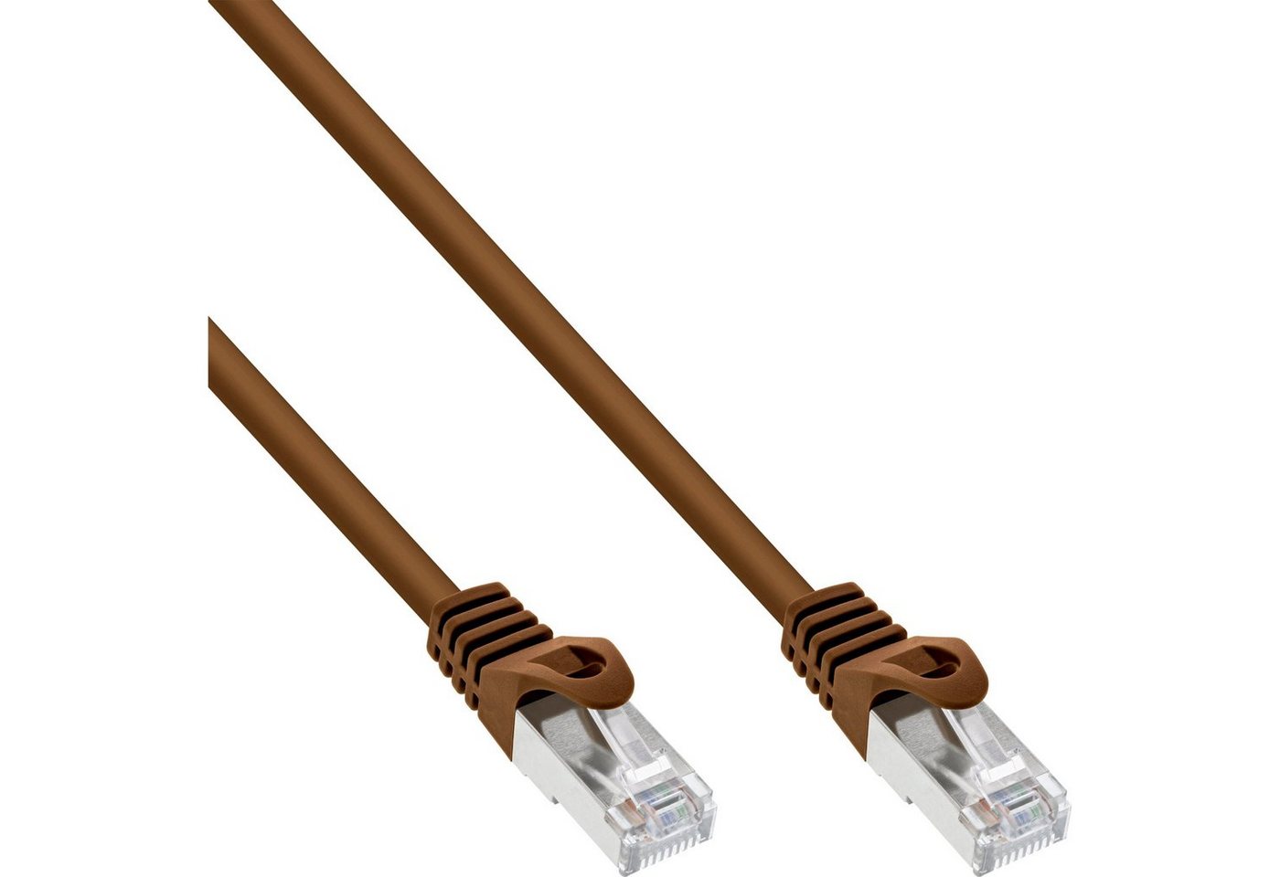 INTOS ELECTRONIC AG InLine® Patchkabel, SF/UTP, Cat.5e, braun, 2m LAN-Kabel von INTOS ELECTRONIC AG