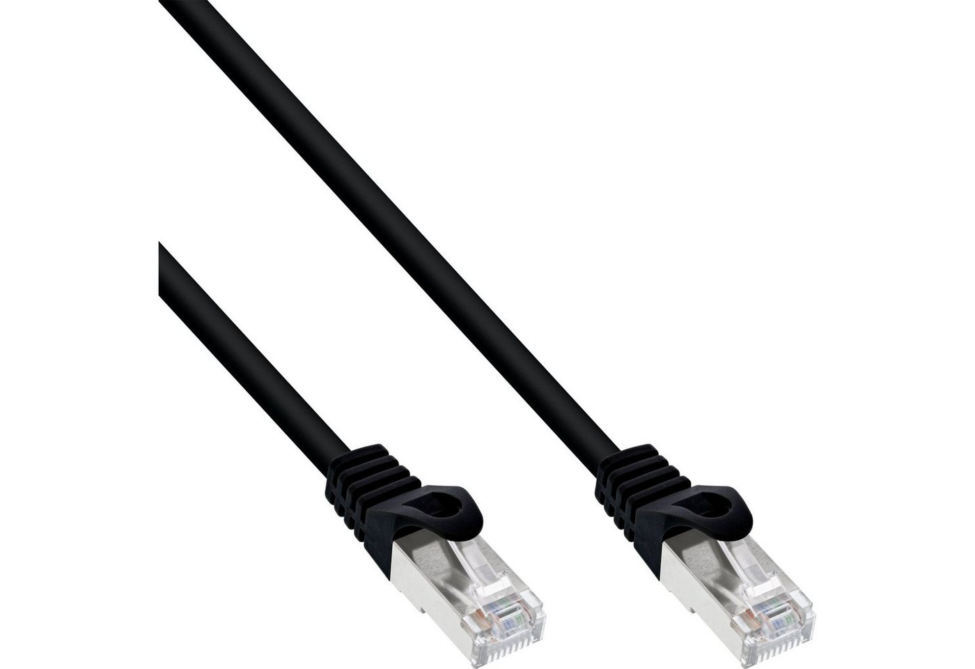 INTOS ELECTRONIC AG InLine® Patchkabel, SF/UTP, Cat.5e, schwarz, 2m LAN-Kabel von INTOS ELECTRONIC AG