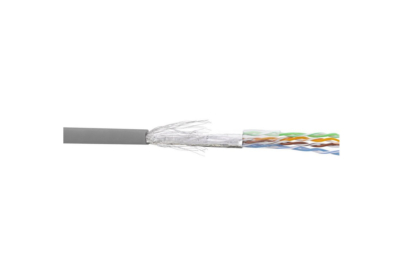 INTOS ELECTRONIC AG InLine® Patchkabel Cat.5e, grau, SF/UTP, AWG26, PVC, CCA, 100m Computer-Kabel von INTOS ELECTRONIC AG