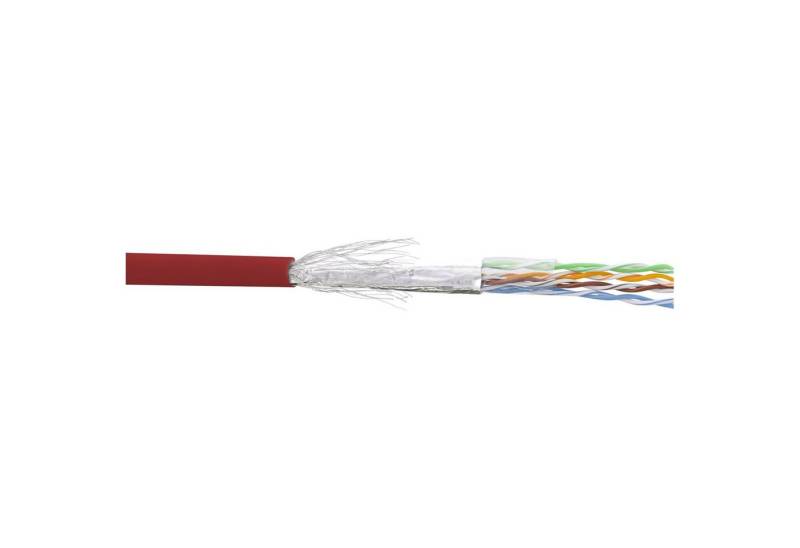INTOS ELECTRONIC AG InLine® Patchkabel Cat.5e, rot, SF/UTP, AWG26, PVC, 100m Computer-Kabel von INTOS ELECTRONIC AG