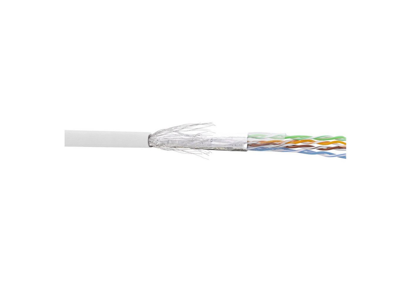 INTOS ELECTRONIC AG InLine® Patchkabel Cat.5e, weiß, SF/UTP, AWG26, PVC, 100m Computer-Kabel von INTOS ELECTRONIC AG