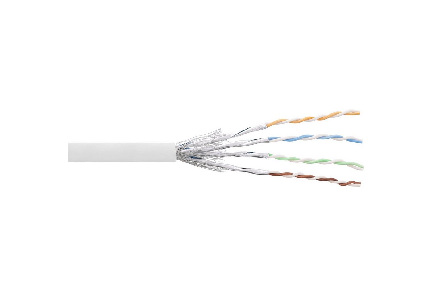 INTOS ELECTRONIC AG InLine® Patchkabel Cat.6 S/FTP (PiMf), weiß, AWG27, PVC, CU, 100m Computer-Kabel von INTOS ELECTRONIC AG