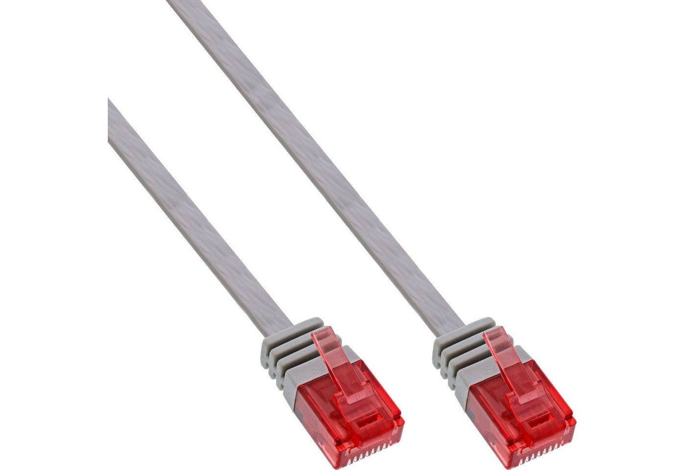 INTOS ELECTRONIC AG InLine® Patchkabel flach, U/UTP, Cat.6, grau, 5m LAN-Kabel von INTOS ELECTRONIC AG
