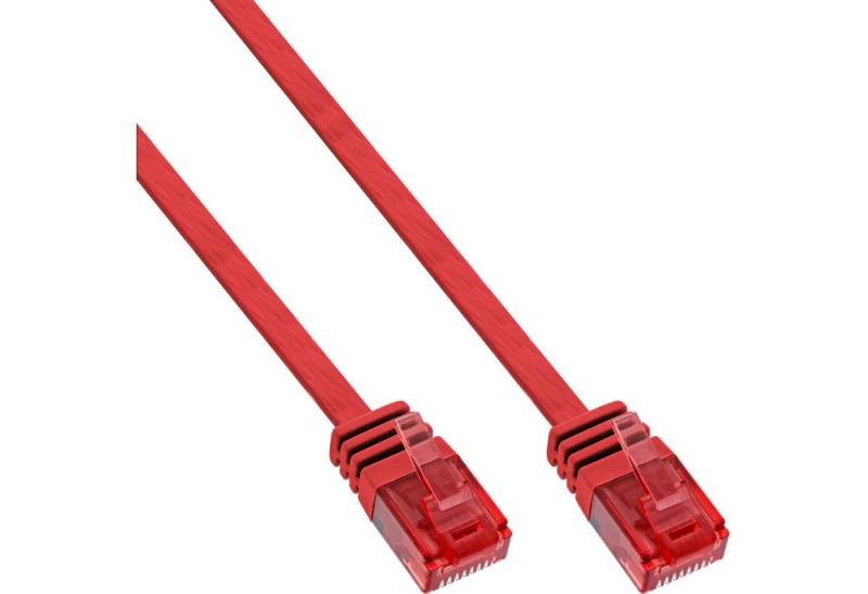 INTOS ELECTRONIC AG InLine® Patchkabel flach, U/UTP, Cat.6, rot, 0,5m LAN-Kabel von INTOS ELECTRONIC AG