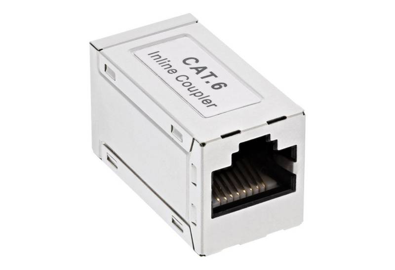 INTOS ELECTRONIC AG InLine® Patchkabelkupplung Cat.6, 2x RJ45 Buchse, geschirmt LAN-Kabel von INTOS ELECTRONIC AG