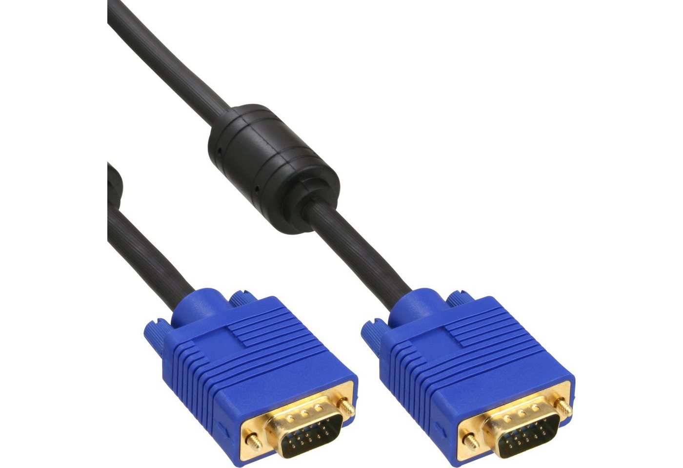 INTOS ELECTRONIC AG InLine® S-VGA Kabel Premium, 15pol HD Stecker / Stecker, schwarz, 1m Computer-Kabel von INTOS ELECTRONIC AG