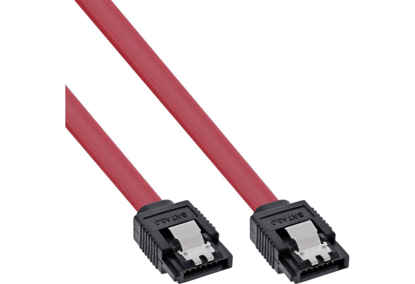 INTOS ELECTRONIC AG InLine® SATA 6Gb/s Kabel, mit Lasche, 0,3m Computer-Kabel von INTOS ELECTRONIC AG