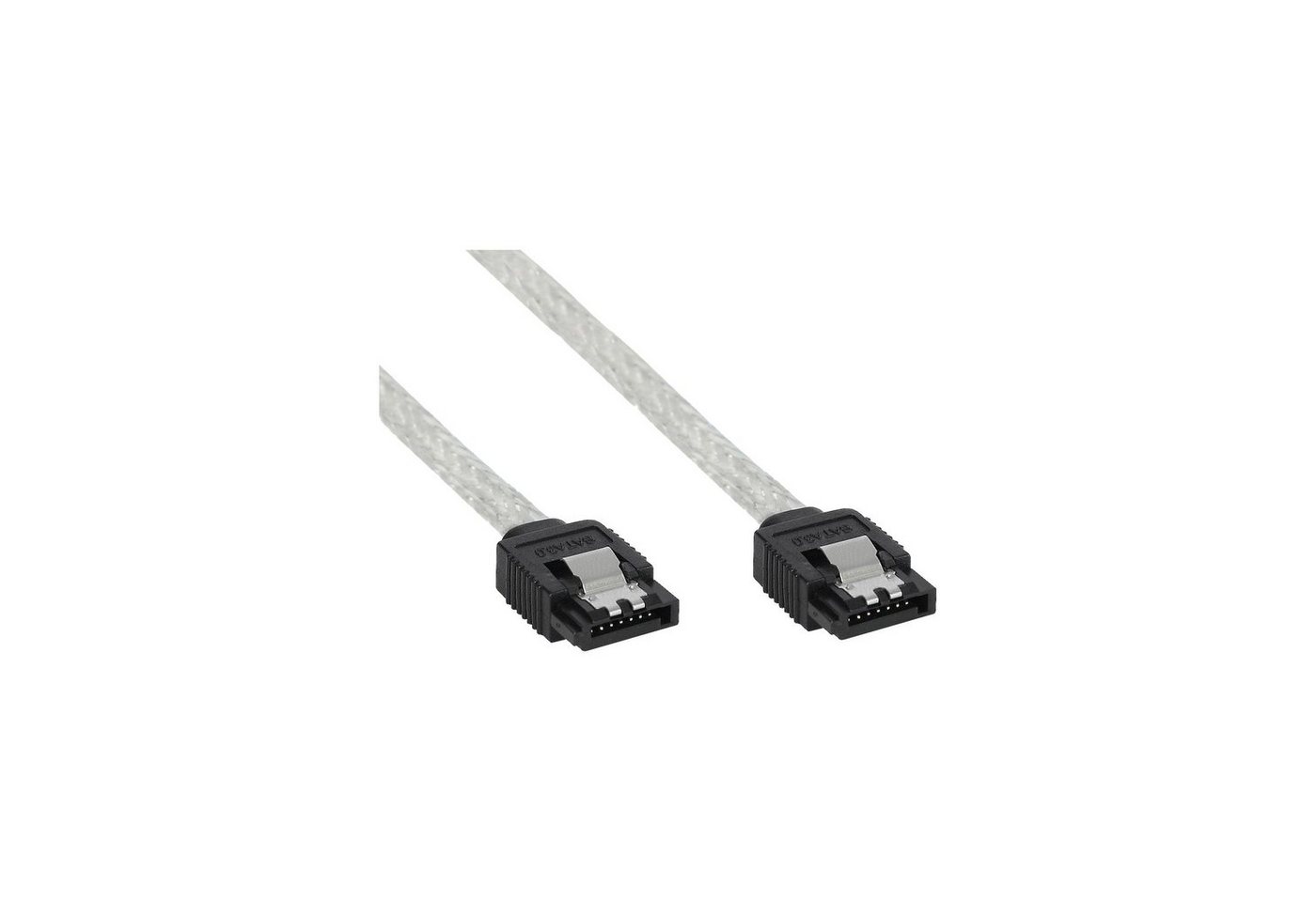 INTOS ELECTRONIC AG InLine® SATA 6Gb/s Kabel rund, mit Lasche, 0,3m Computer-Kabel von INTOS ELECTRONIC AG