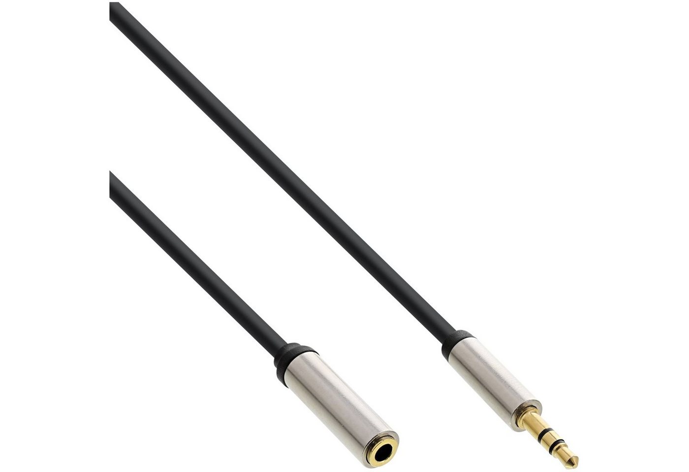 INTOS ELECTRONIC AG InLine® Slim Audio Kabel Klinke 3,5mm ST/BU, Stereo, 10m Audio-Kabel von INTOS ELECTRONIC AG