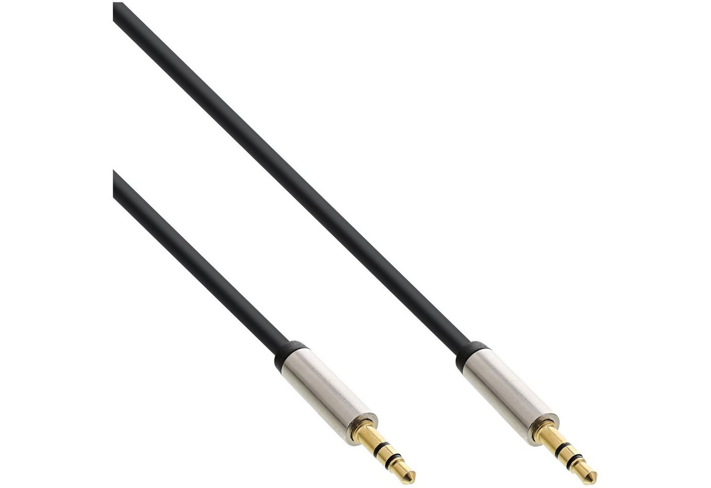 INTOS ELECTRONIC AG InLine® Slim Audio Kabel Klinke 3,5mm ST/ST, Stereo, 10m Audio-Kabel von INTOS ELECTRONIC AG