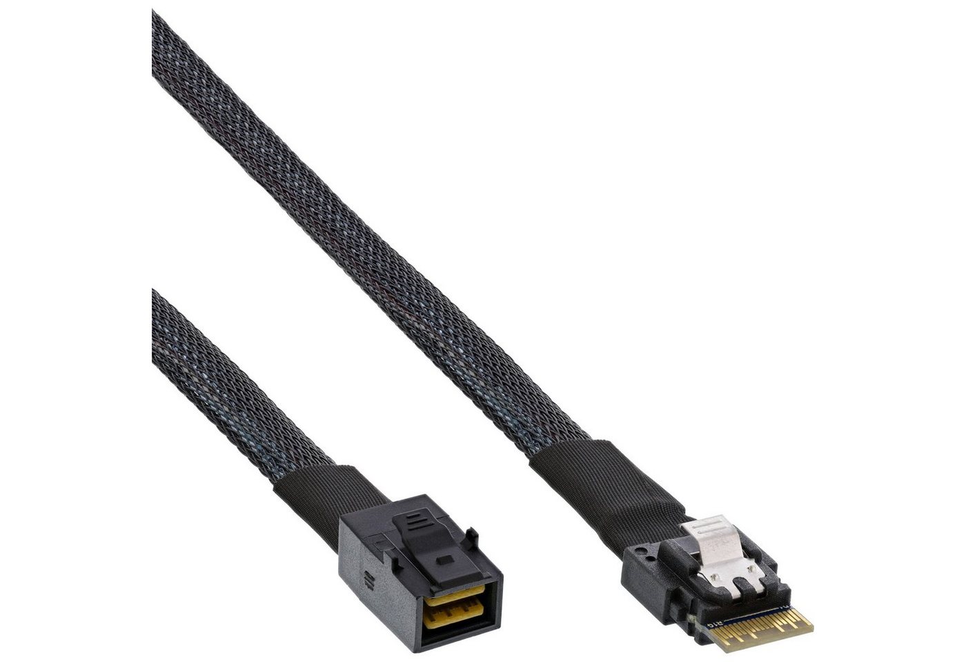 Inline InLine® Slim SAS Kabel, SFF-8654 zu Mini SAS HD SFF-8643, 24Gb/s, 1m Computer-Kabel von Inline