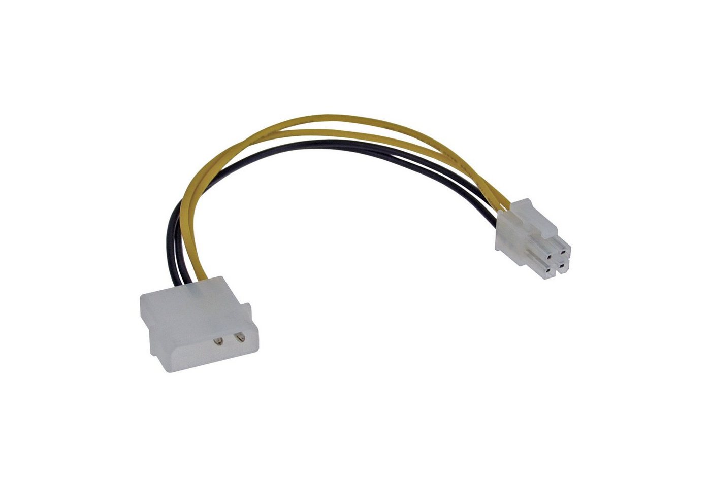 INTOS ELECTRONIC AG InLine® Stromadapter intern, 4pol Netzteil zu 4pol Mainboard, 20cm Computer-Kabel von INTOS ELECTRONIC AG