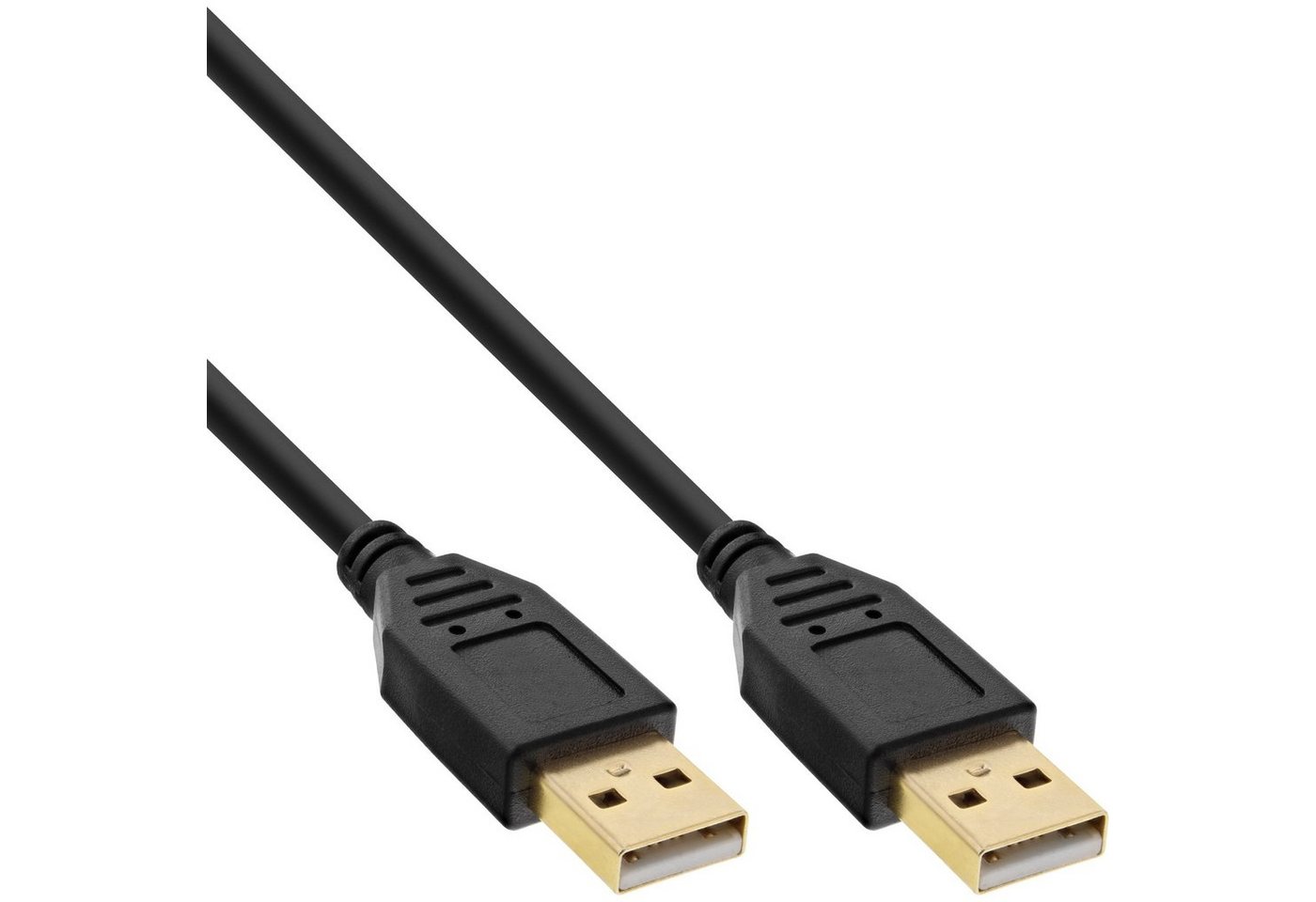 INTOS ELECTRONIC AG InLine® USB 2.0 Kabel, A an A, schwarz, Kontakte gold, 1m USB-Kabel von INTOS ELECTRONIC AG