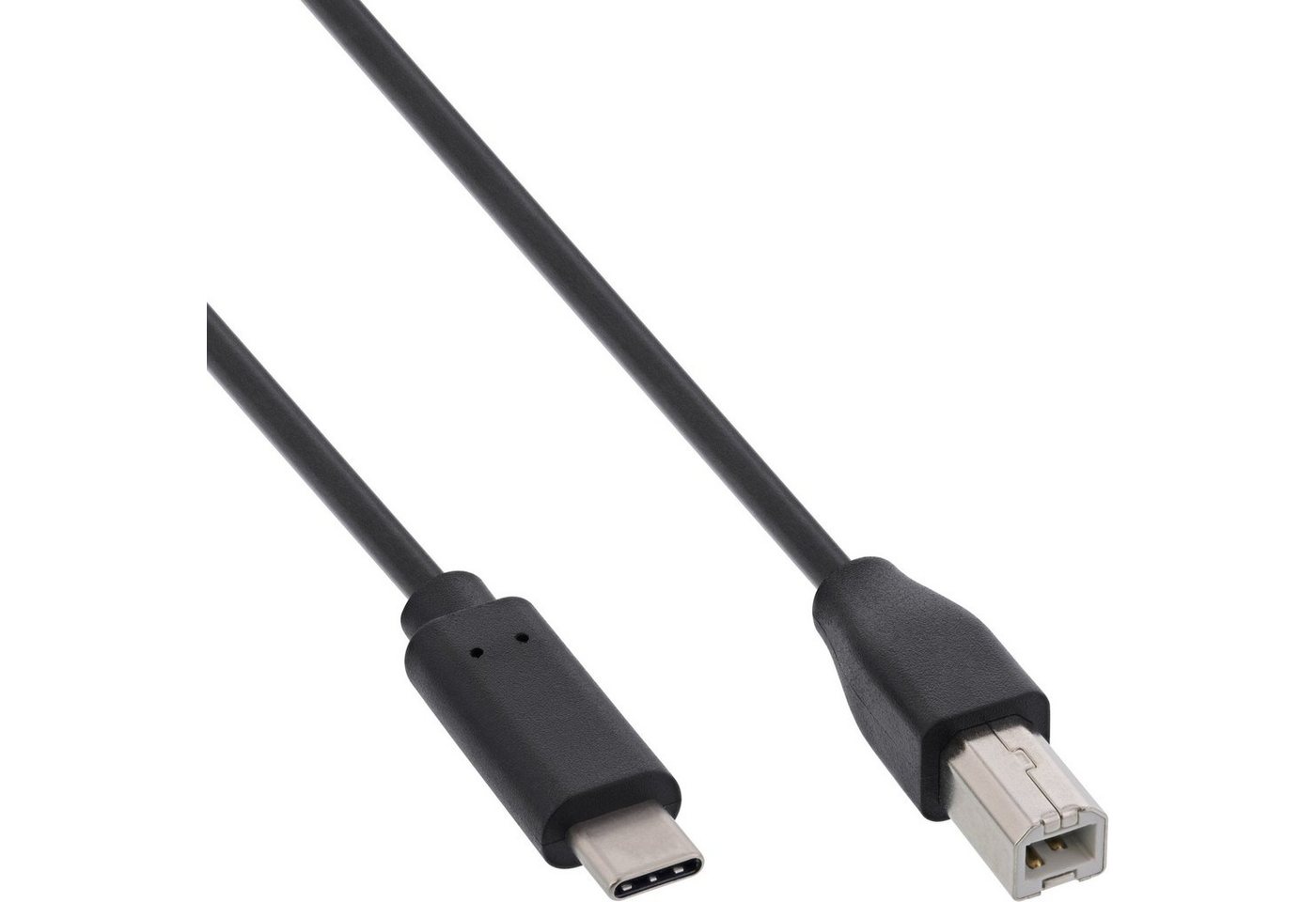 Inline InLine® USB 2.0 Kabel, USB-C Stecker an USB-B Stecker, schwarz, 1,5m USB-Kabel von Inline