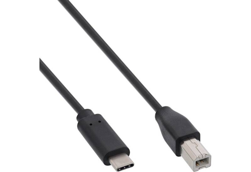 INTOS ELECTRONIC AG InLine® USB 2.0 Kabel, USB-C Stecker an B Stecker, schwarz, 1,5m USB-Kabel von INTOS ELECTRONIC AG