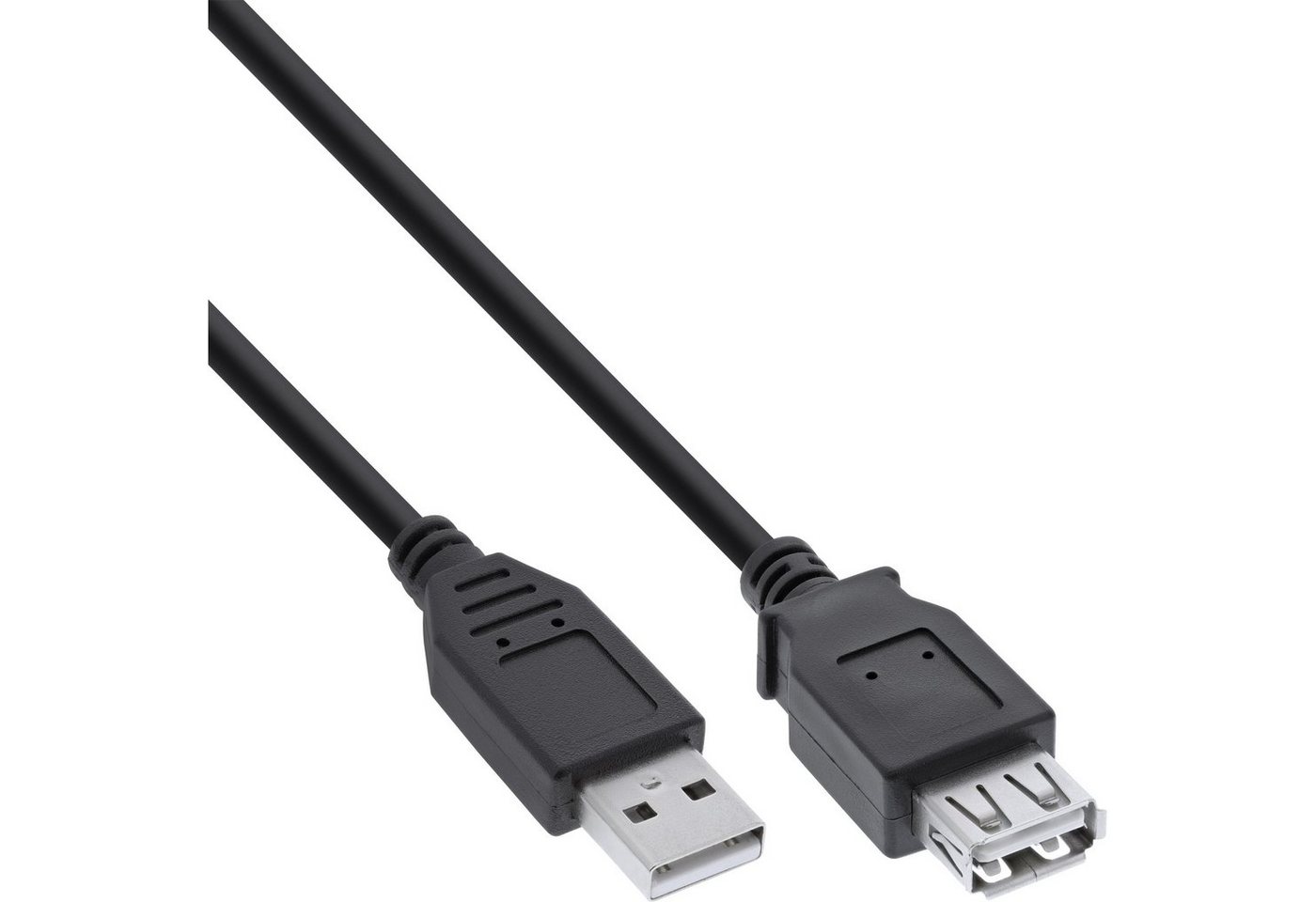 INTOS ELECTRONIC AG InLine® USB 2.0 Verlängerung, USB-A Stecker / Buchse, schwarz, 1m USB-Kabel von INTOS ELECTRONIC AG