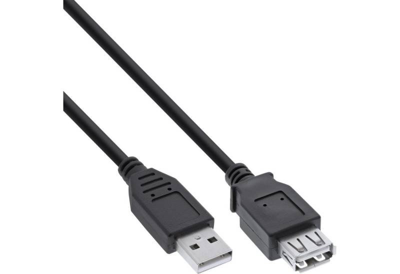 INTOS ELECTRONIC AG InLine® USB 2.0 Verlängerung, USB-A Stecker / Buchse, schwarz, 1m USB-Kabel von INTOS ELECTRONIC AG