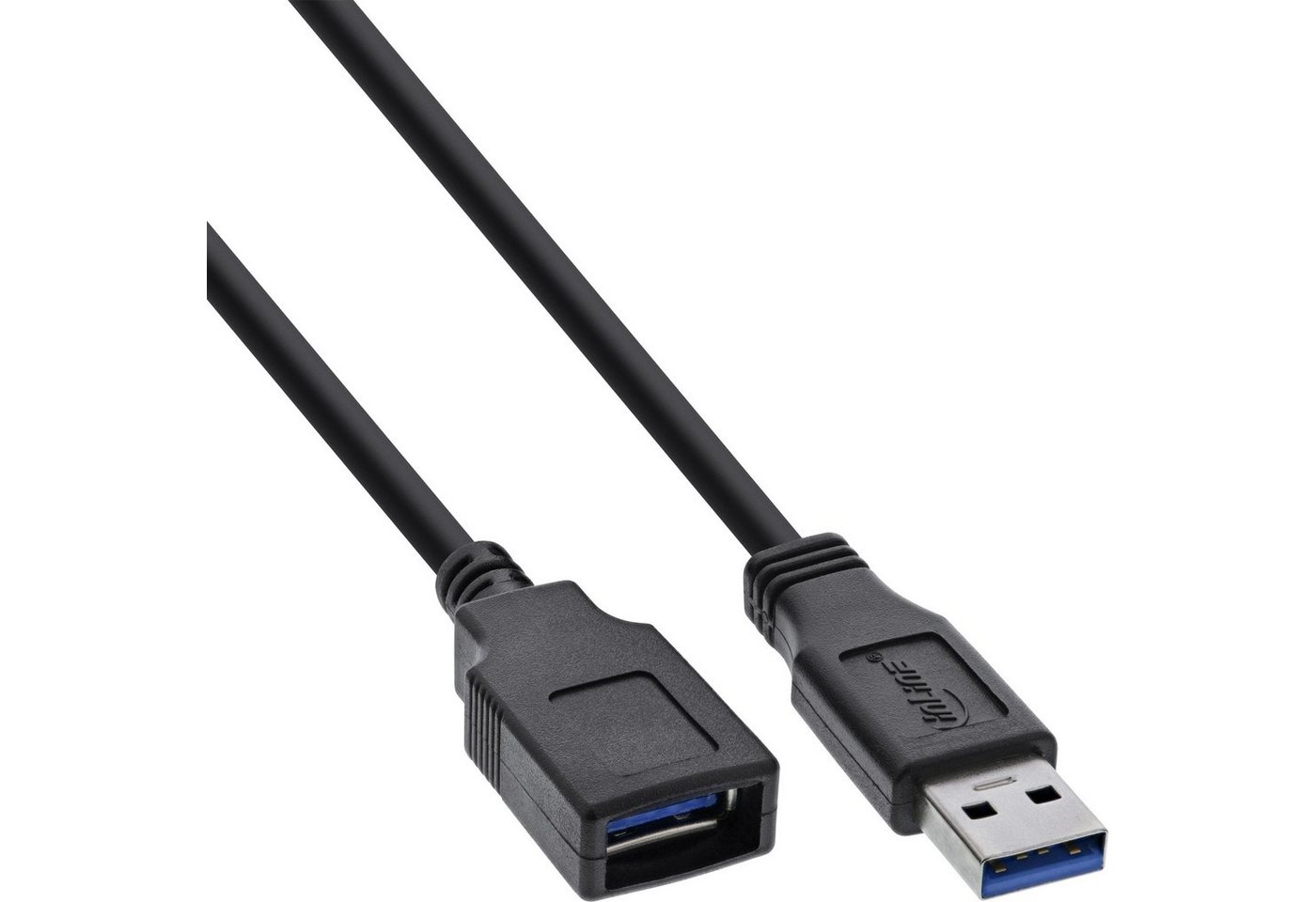 INTOS ELECTRONIC AG InLine® USB 3.0 Kabel, A Stecker / Buchse, schwarz, 2m USB-Kabel von INTOS ELECTRONIC AG