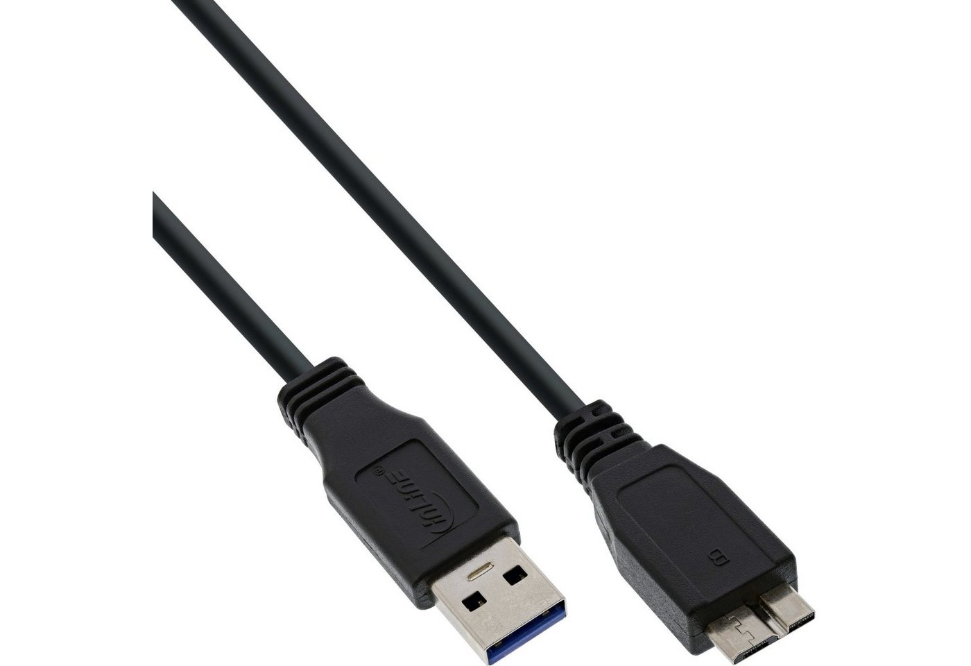 INTOS ELECTRONIC AG InLine® USB 3.0 Kabel, A an Micro B, schwarz, 0,3m USB-Kabel von INTOS ELECTRONIC AG