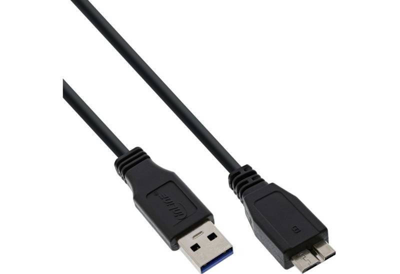 INTOS ELECTRONIC AG InLine® USB 3.0 Kabel, A an Micro B, schwarz, 2m USB-Kabel von INTOS ELECTRONIC AG