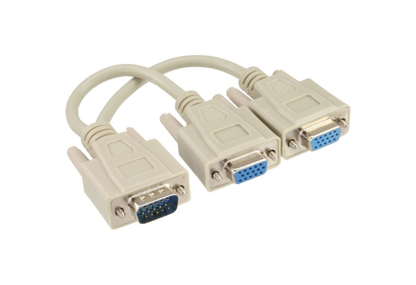 INTOS ELECTRONIC AG InLine® VGA Y-Adapterkabel, VGA Stecker auf 2x VGA Buchse Computer-Kabel von INTOS ELECTRONIC AG