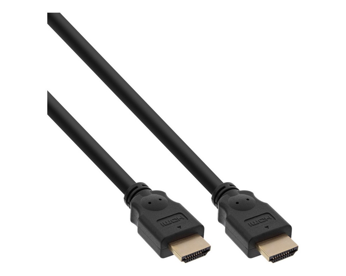 INTOS ELECTRONIC INLINE HDMI Kabel, 19pol St/St, vergoldete Kontakte, schwarz, 3m HDMI-Kabel von INTOS ELECTRONIC