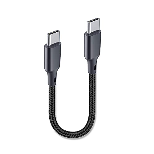 INVID USB-C auf USB-C 10cm Länge Kabel KURZ, USB-C Ladekabel mit 65W Handy Ladekabel USB C Datenkabel für Samsung iphone von INVID