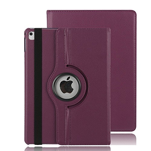 iPad Pro 12,9 Folio Fall, inorton Multi-Funktion Displayschutzfolie, Slim und Leichten PU Leder Schutzhülle Violett Violett von INorton