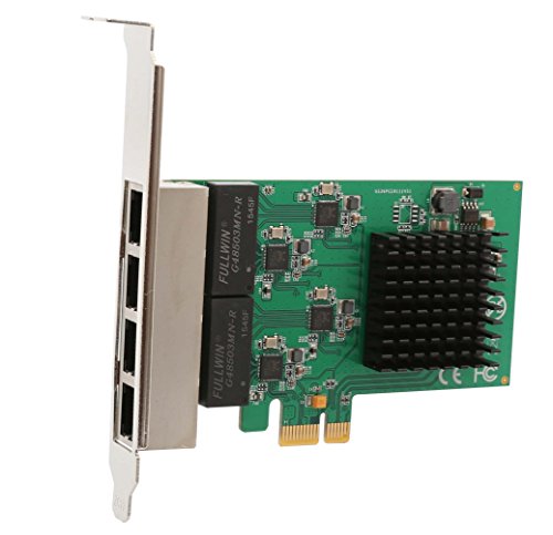 Syba IOCrest 4 Port (Quad) Gigabit Ethernet PCI Express 2.1 PCI-E x1 Netzwerkadapterkarte (NIC) 10/100/1000 Mbps Karte mit Realtek RTL 8111 Chipsatz von IO Crest