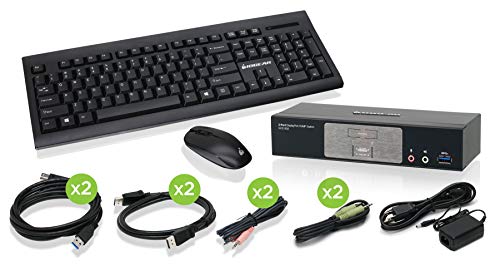 IOGEAR 2-Port DisplayPort 1.2 KVMP with Wireless Keyboard and, W125660570 (with Wireless Keyboard and Mouse) von IOGEAR