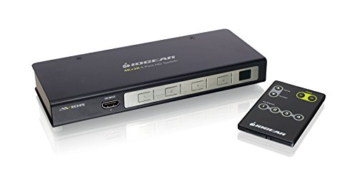 IOGEAR GHSW8241 4K UHD HDMI-Switch mit RS-232 Unterstützung, Schwarz von IOGEAR