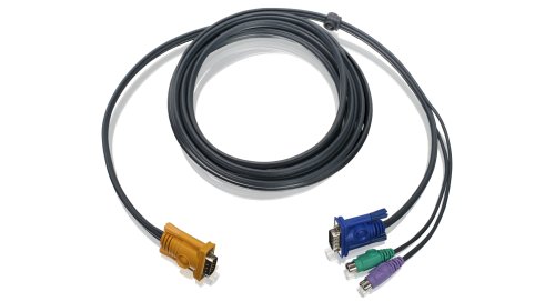 IOGEAR PS/2 KVM Kabel 10 FT 3 m schwarz KVM Kabel – KVM Kabel (3 m, schwarz, VGA, VGA, 2 x PS/2, männlich/männlich, 210 x 251 x 31,6 mm) von IOGEAR