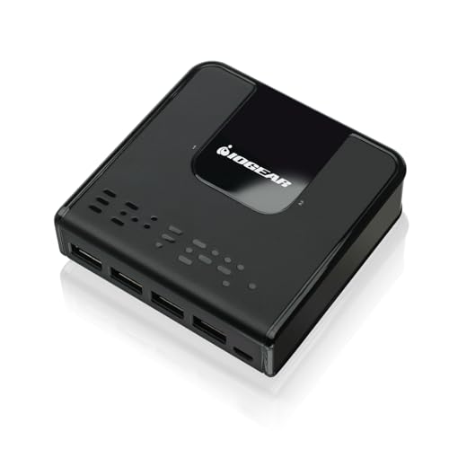 IOGEAR USB 3.0 Switch 2 PCs, 2 In 4 Out Switcher mit LED-Anzeigen, 2 USB 3.0 B auf A Kabel und Fernbedienung Kompatibel mit PC, Mac, Drucker, Scanner IOGEAR USB 3.0 Switch 2 PCs, 2 In 4 Out Switcher mit LED-Anzeigen, 2 USB 3.0 B auf A Kabel und Fernbedienung Kompatibel mit PC, Mac, Drucker, Scanner von IOGEAR
