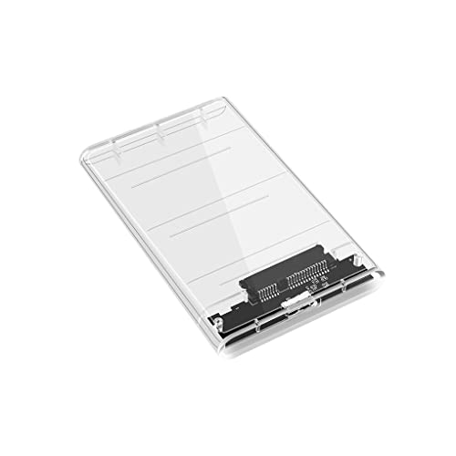 IOIUSKKU Festplattengehäuse Mechanisches Super Speed Wasserdichtes Festplattengehäuse Transluzente Box Transparentes HDD/SSD Gehäuse, Transparente Box von IOIUSKKU